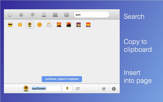 Emoji Cheatsheet for GitHub, Basecamp etc.插件图片