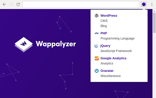 Wappalyzer - 分析网站的插件插件图片